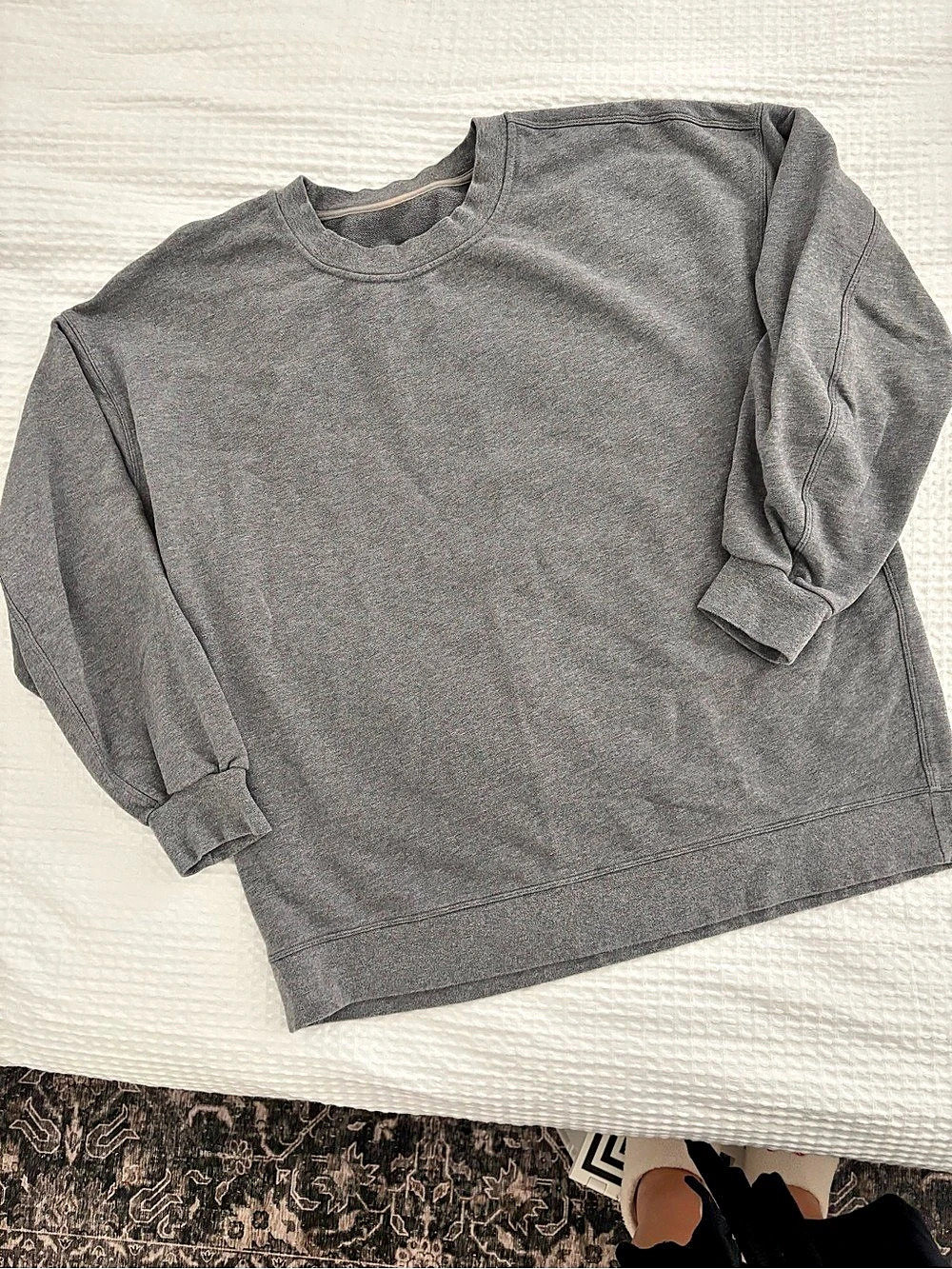 Lululemon Perfectly Oversized Crew Gray Crewneck Sweatshirt